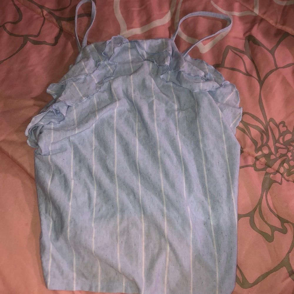 blue and white tank!!